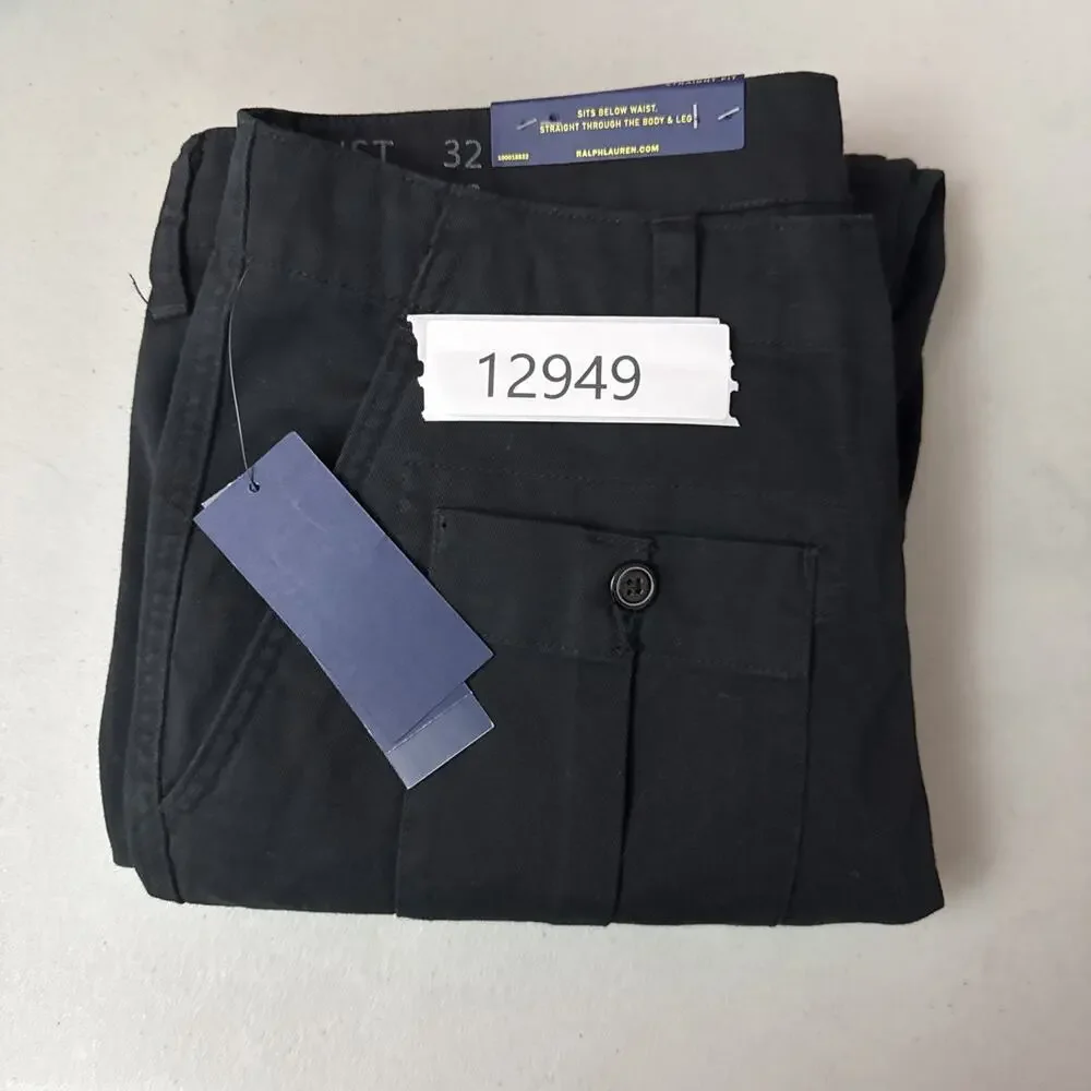 Polo Ralph Lauren Mens Cargo Jogger Pants 32x32 Black Golf Aviator Military